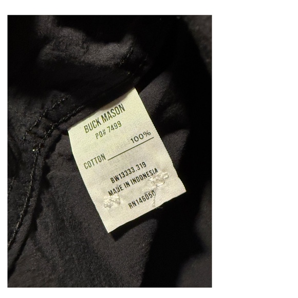 Buck Mason - Mainstay Cotton Button-Down Shirt - Black - Size S (W 4/6) - NWT - Picture 11 of 15